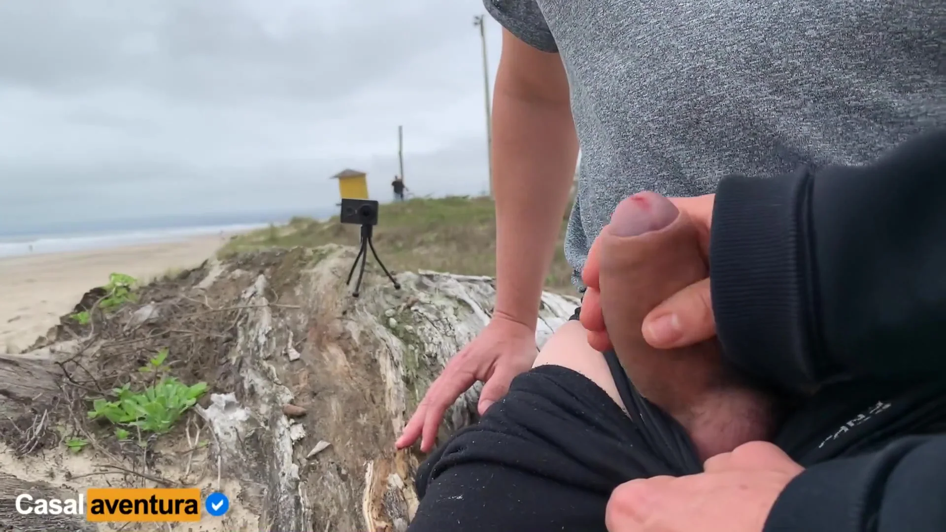 Hidden Handjob On The Beach People Near! Real Amateur