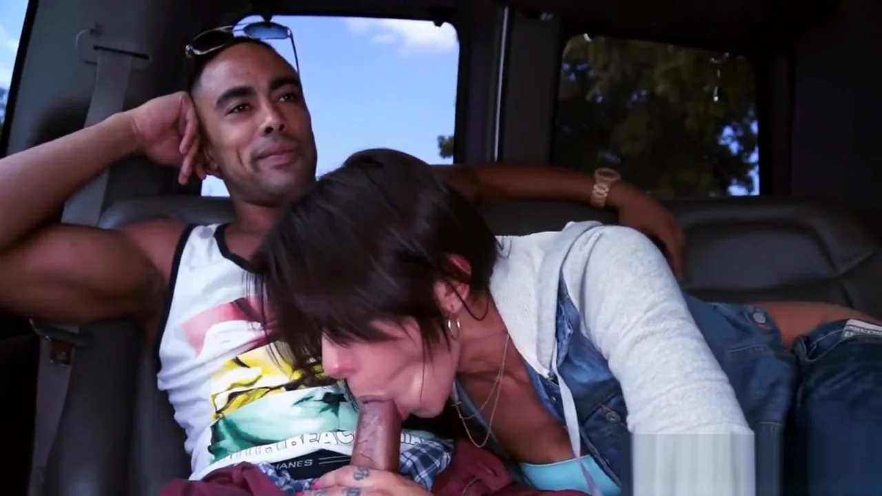Latina fucks sexy black stud in bang bus
