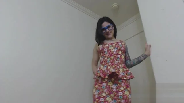 floral dress high heels 720p