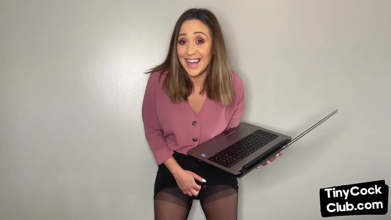 Fem Lady In Stockings Talks Dirty About Small Dicks