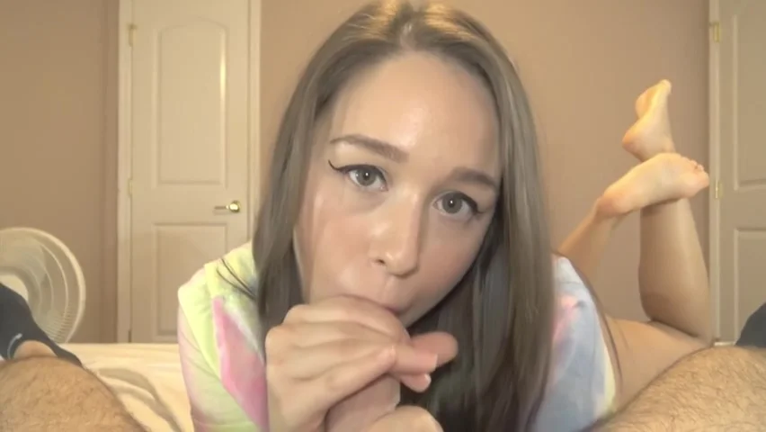 Edge Him Till He Cums All Over My Young Face - Violet Moreau