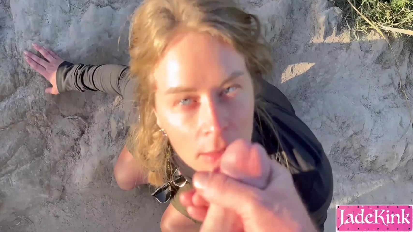 Admin Kink - Cute Blonde Girl Blowjob, Fucking And Facial Outdoor Near Beach