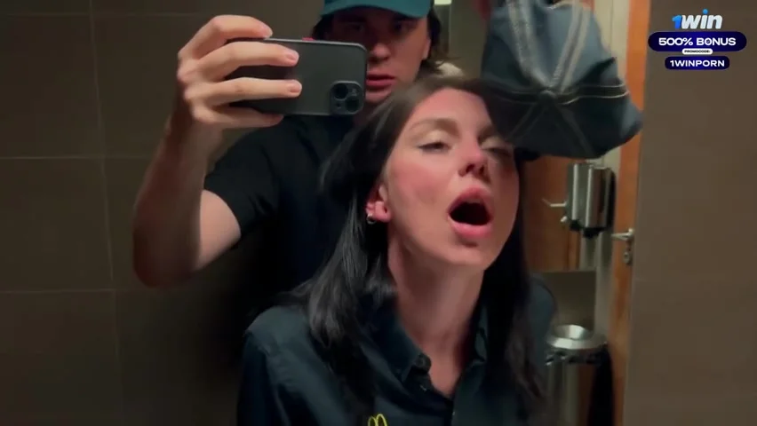 Risky Public Sex In The Toilet Fucked A Mcdonalds Worker Because Of Spilled Soda! - Eva Soda