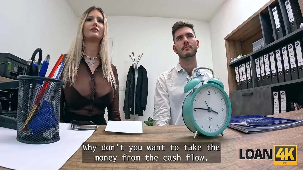 Blonde Czech Came For A Loan With Her Husband And Jump On Managers Cock 17 Min