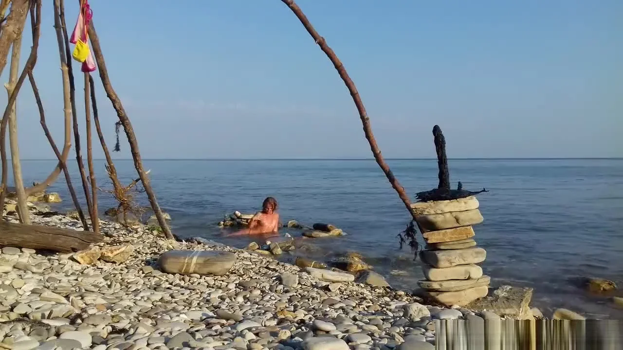 Nude on the beach! Are you ready for some solo play?