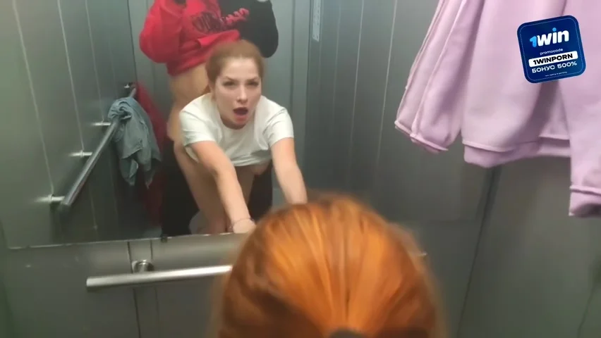 Babbylittle - Sex In The Elevator With A Neighbor. Deep Blowjob